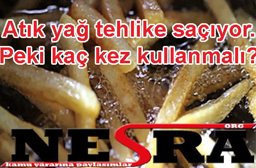 Atık yağ tehlike saçıyor